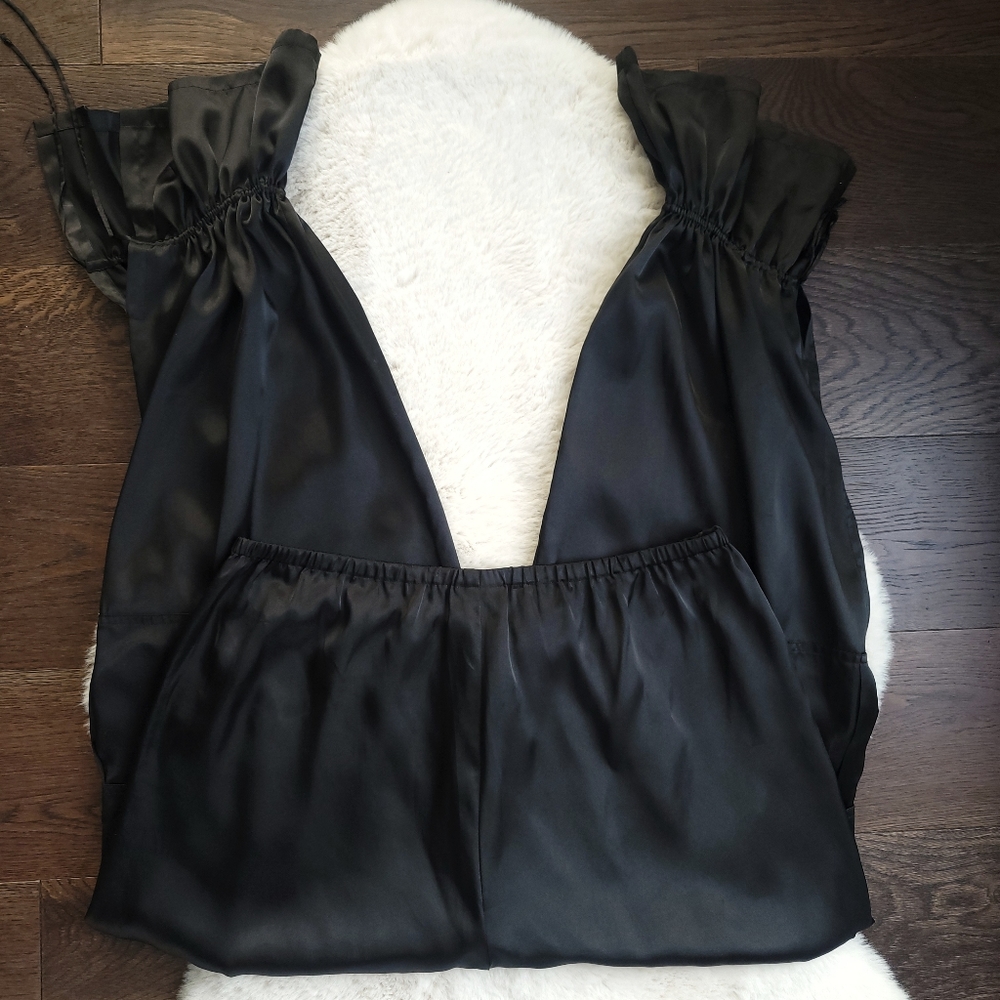 Vintage La Senza Y2K Satin Mesh Crop Utility Cargo Neglige Pants Set - Picture 14 of 14